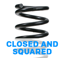 closed and squared compression spring end type