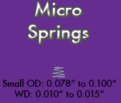 micro cone spring sizes
