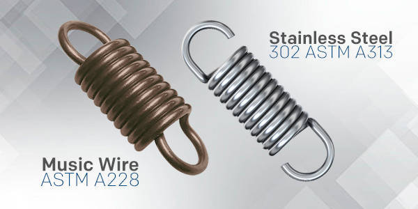 material type music wire and stainless steel