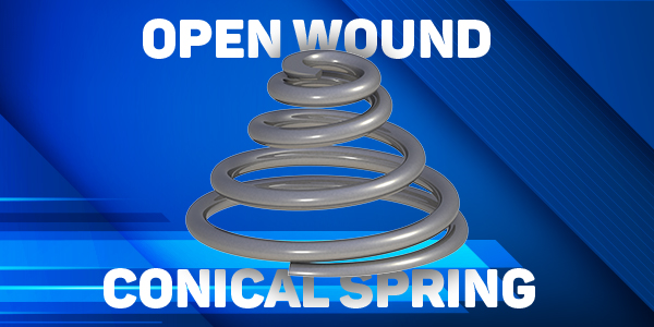 open wound conical spring