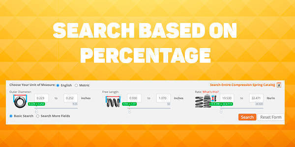Search based on percentage